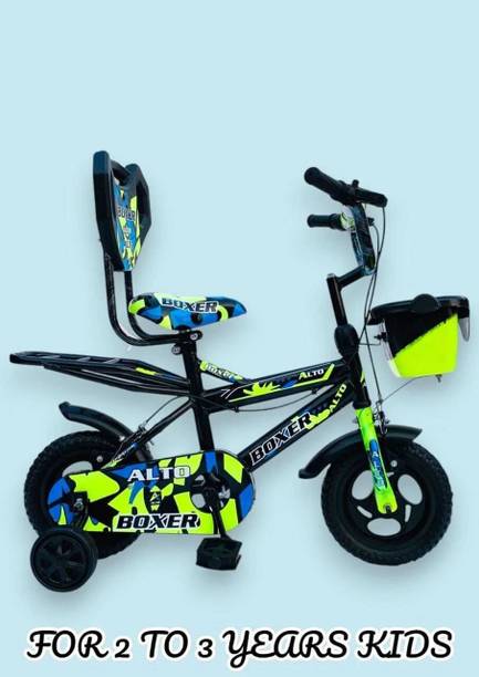 Xaipro 10T PREMIUM QUALITY BOXER CYCLE ( GREEN ) FOR 2 TO 3 YEARS KIDS 96% ASSEMBLE 10 T (inch) BMX Cycle
