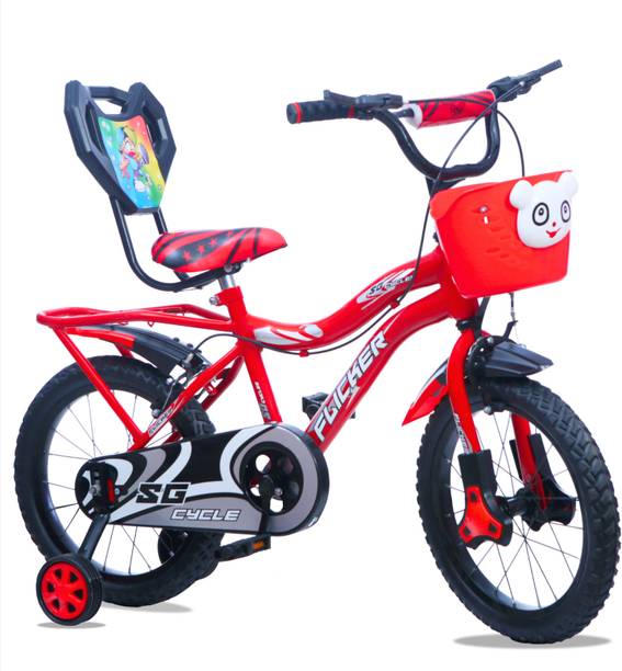 SG CYCLES FLICKER 14T Benzo Kids Cycle with Training Wheels, and Basket (85% Assembled) 14 T (inch) Road Cycle