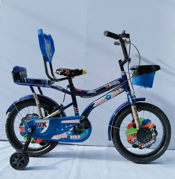 VK BIKES BICYCLE 16T ZOOM DOUBLE SEAT EDITION (BLUE) FOR 4 TO 6 YEAR KIDS BABY 16 T (inch) BMX Cycle