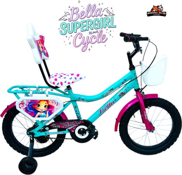 FOXGLOVE BELLA 16 INCH TURQUOISE GREEN & DRESS GUARD TYRE TUBE FOR AGE 5 PLUS 90% FITTED 16 T (inch) Road Cycle
