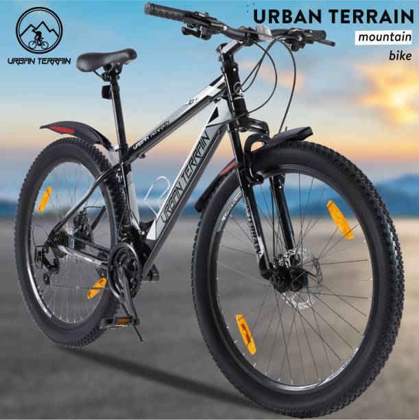 Urban Terrain Shimano Geared for Men with Front Suspension & Dual Disc Brake MTB UT1000 27.5 T Road Cycle