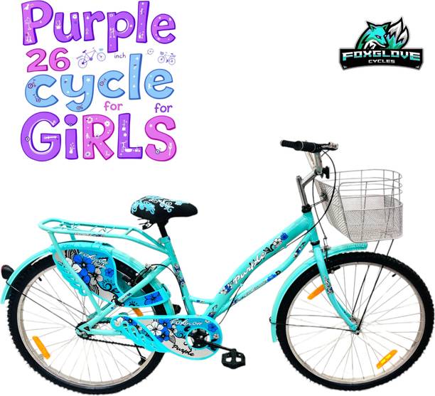 FOXGLOVE PURPLE 26 INCH AQUA GREEN COLOUR GIRLS CYCLE FOR AGE 9 PLUS YRS 90 % FITTED 26 T (inch) Road Cycle