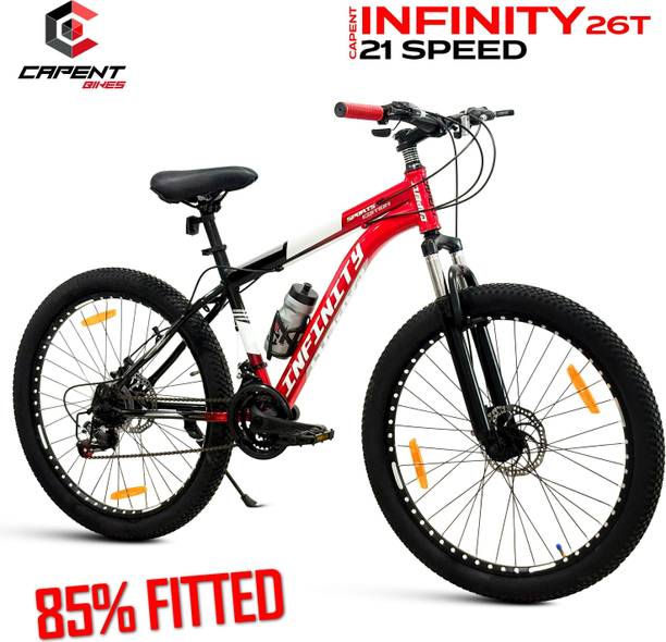 CAPENT INFINITY 21 Speed Geared Mountain/MTB Cycle with Alloy Rim for Boys/Men 26 T (inch) Mountain Cycle