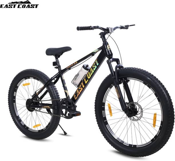 EAST COAST Hustle Gold 26T cycle II Double Disc II Fat Tyres II Double Wall Alloy Rims 26 T (inch) Fat Tyre Cycle