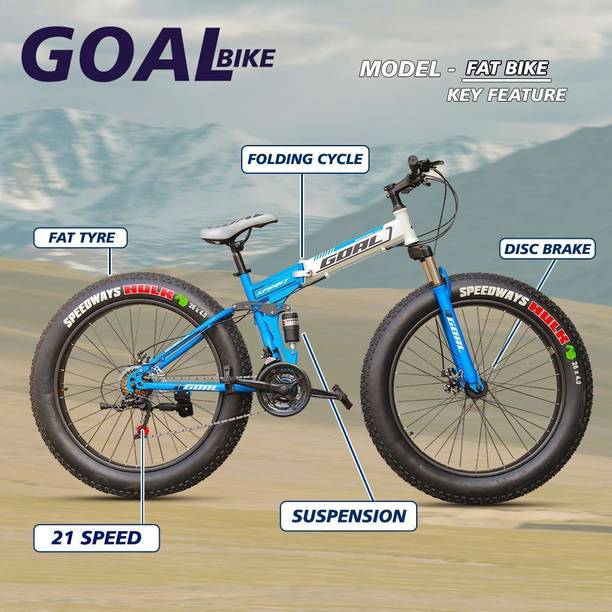 GOAL FOLDINGBLUEFATTYRE 26 T (inch) Fat Tyre Cycle