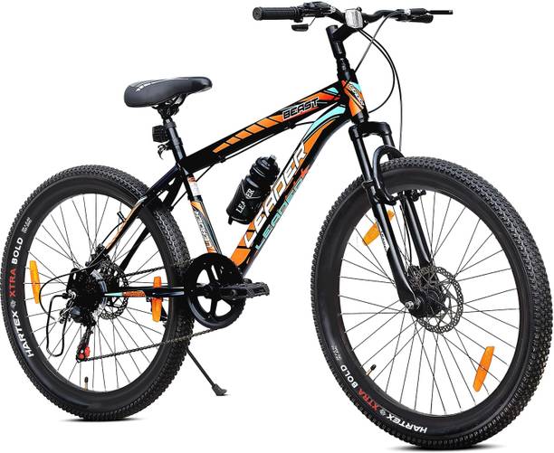 LEADER Beast 24T Multispeed (7 Speed) Bike with Front Suspension & Dual Disc Brake 24 T (inch) Mountain Cycle