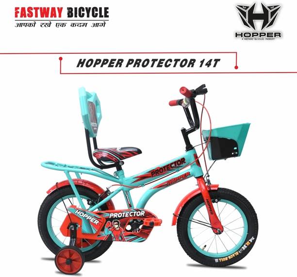 Fastway Bicycle 14T- PROTECTOR IBC, RED/SEA GREEN, 2.40 TYRE/TUBE WITH 85% ASSEMBLED 14 T