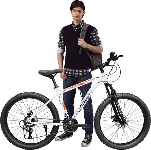 Crow ATOM PRO 21 SPEED|geared|SEMI FAT BIKE|FRONT SUSPENSION|DUAL DISC 26 T (inch) Mountain Cycle