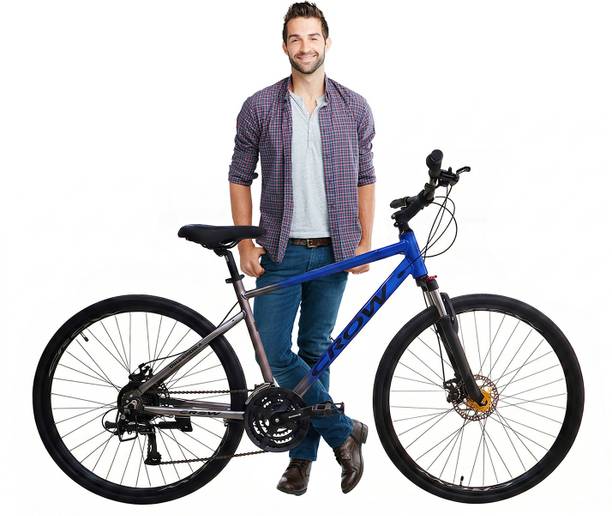 Crow RAPIDE 21 SPEED |ALUMINIUM FRAME | LOCKOUT SUSPENSION| JAK DUAL DISC BRAKES 700C T (inch) Hybrid Cycle/City Bike