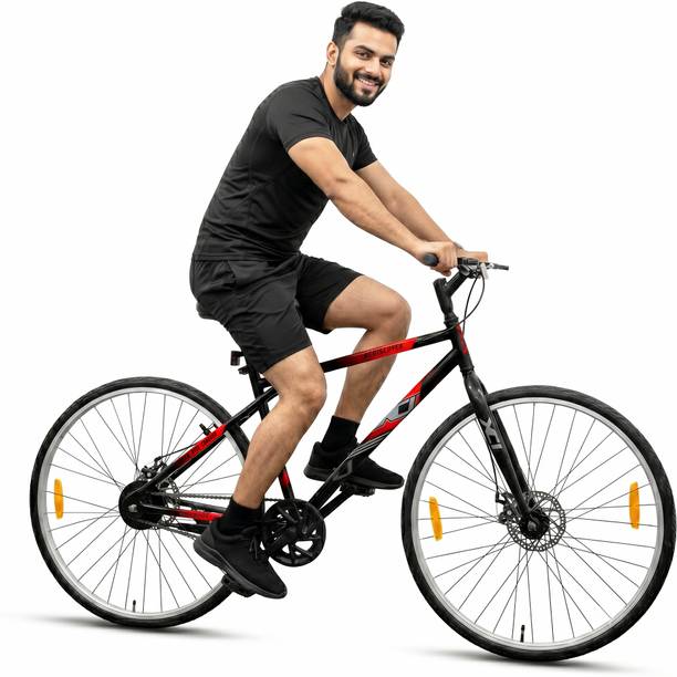 XCi Rediscovr 700C Single Speed Hybrid/City Cycle with Dual Disc Brakes Blue 700C T (inch) Hybrid Cycle/City Bike