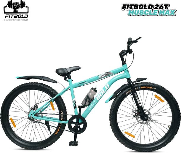 FITBOLD Muscle MAX | 26X300 | Age- 13+ | Dual Disc Brakes | 85% Pre- Fitted | 26 T (inch) Mountain Cycle