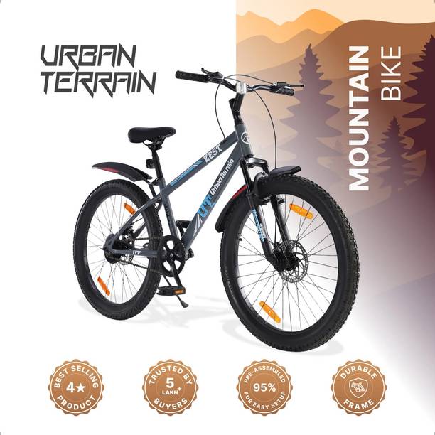 Urban Terrain ZEST Cycles Steel Frame MTB Bike for Men With Dual Disc Brake 24 T (inch) Road Cycle