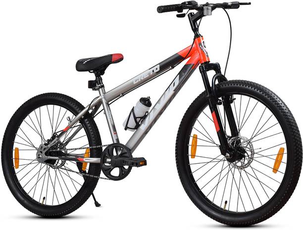 VIVID Creto 24T Single Speed Cycle for Men with Front Suspension & Dual Disc Brakes 24 T (inch) Mountain Cycle