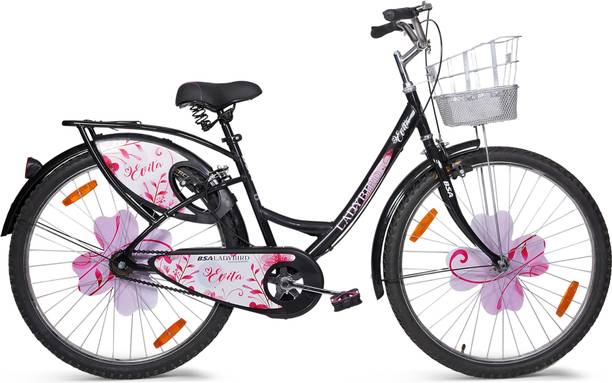 BSA LADYBIRD Evita 26T | 90% Assembled | Black Colour | Ideal for 13+ Years 26 T