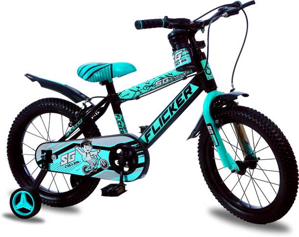 SG CYCLES Flicker Premium Kids with Side Wheels for 3-5 Years (85% Assembled) 16 T (inch) BMX Cycle