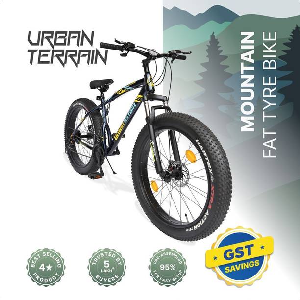 Urban Terrain Rogue MTB 26T Fat Tyre Cycles Shimano Geared for Men with Dual Disc Brake 26 T (inch) Road Cycle