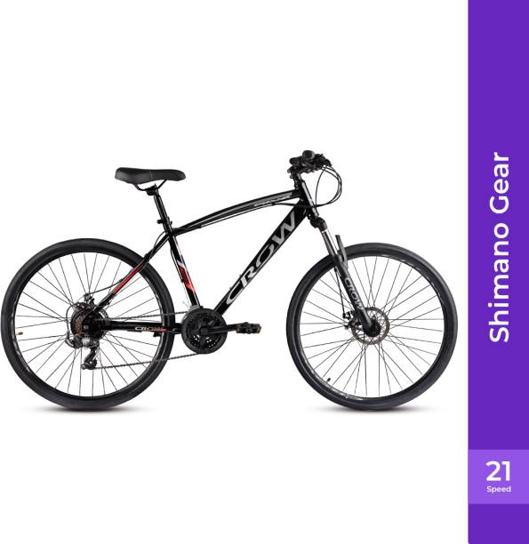 Crow SPEEDLINER 21 | FULLY FITTED | SHIMANO GEARED | FRONT SUSPENSION | DUAL DISC 700C T Hybrid Cycle/City Bike