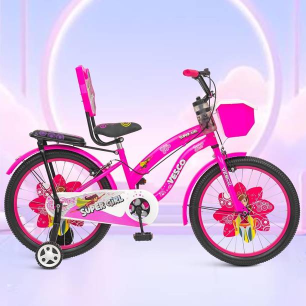 VESCO Super Girl 20T Pink Kids with Balance Wheel 20 T (inch) BMX Cycle