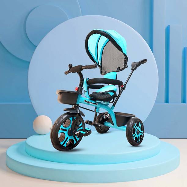 Kidsmate Champ 2.0 Tricycle: Featuring Canopy, Safety Guard Rail, Parental Control, 10 T