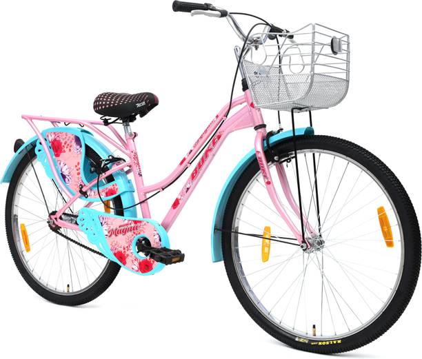 AVON MAGNA 26T Cyclefor Girls & Women with Carrier and Front Basket & Side Dash Guard 26 T (inch) Hybrid Cycle/City Bike