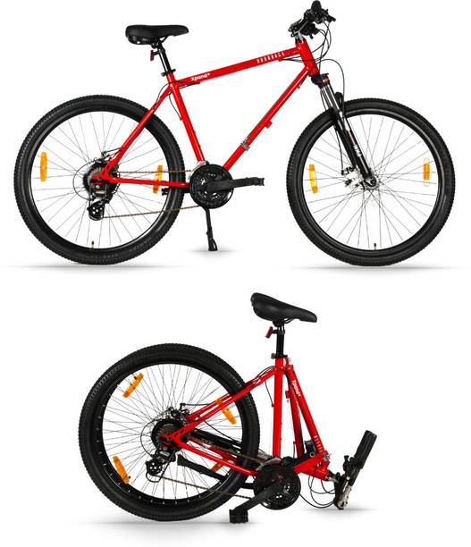 HORNBACK Xpand+ Full Size Fully Assembled Foldable, Lockout Front Suspension 27.5 T (inch) Mountain Cycle