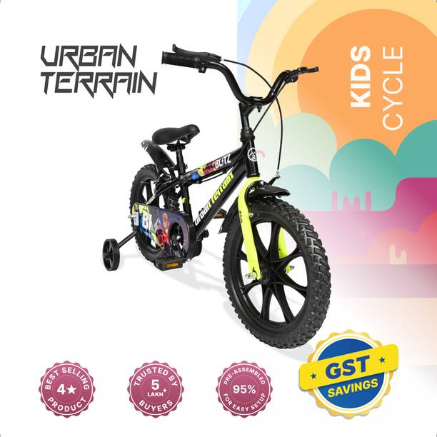 Urban Terrain Blitz Cycles 16T for Boys/Girls Kids Ages 4 to 6 Comes with Training Wheels 16 T (inch) Hybrid Cycle/City Bike