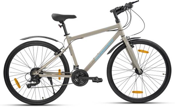 RoadGiant RETRO||700 C||Steel Alloy Frame||Hy-brid||V Break||21 Speed||LightWeight 700C T (inch) Hybrid Cycle/City Bike