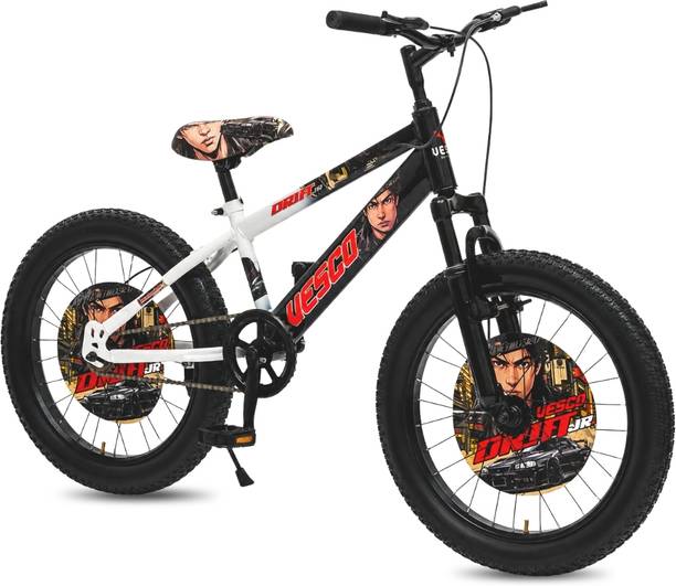 VESCO Drift Jr 20T Fat Tyre Kids Cycle for Boys, Front Suspension, 7-10 Years 20 T (inch) Fat Tyre Cycle