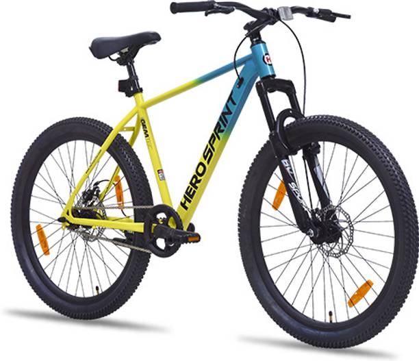HERO Sprint Blunt |FRONT SUSPENSION| SEMI FAT TYRES 27*2.40|Dual Disc Brakes] 27.5 T