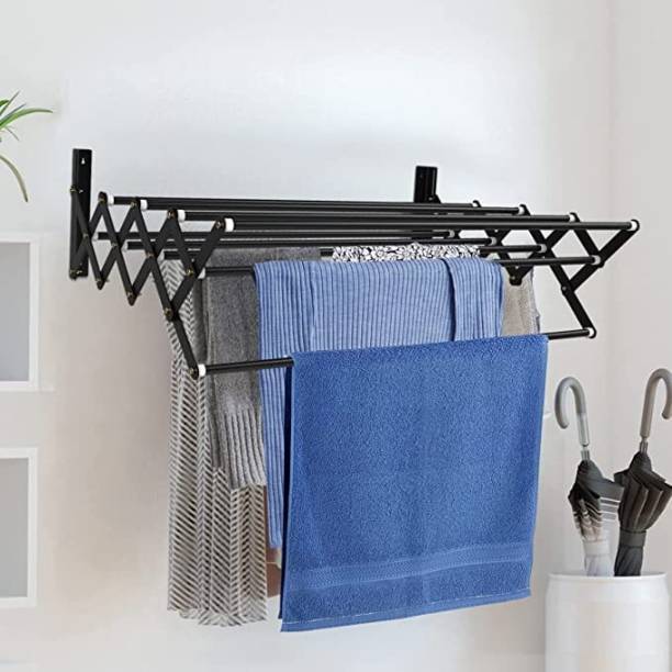 growys Heavy Rust Free Foldable Wall Mountable Cloth Drying Cylinder Drying Rack