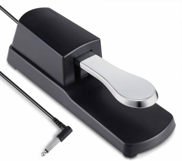 DawnRays Sustain Pedal Foot Damper Pedal for Digital Electronic Piano Keyboard Sustain Pedal for Yamaha,Roland,Casio,Korg,Behringer,Moog - Universal Foot Pedal Black Damper & Sustain Pedal