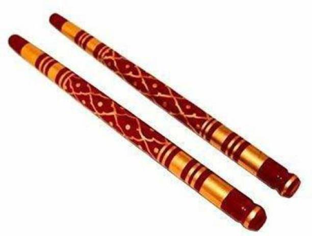 Sensimon Special Sankheda Dandiya Sticks for Navaratri Garba Set of 12 Pairs , 24 Dandia Sticks