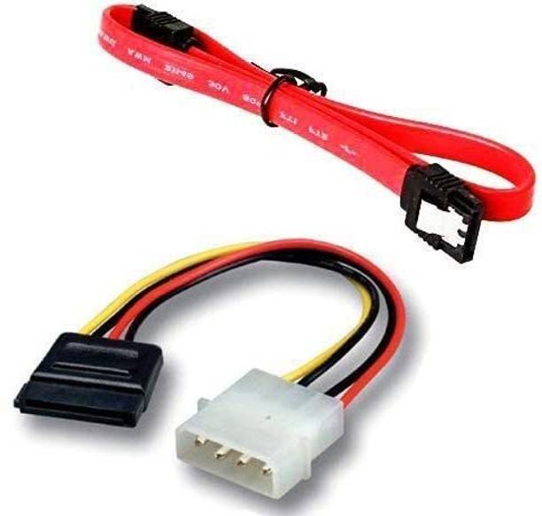 WiredCom 2-in-1 Cable 1 m SATA III Server Cable (Pack of 1 + 1)