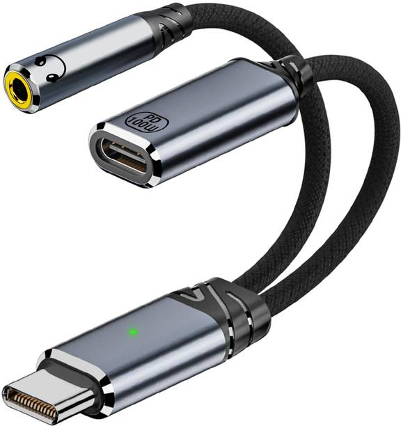 Verilux 2-in-1 Cable 0.1 m Type C Splitter Adapter for iPhone 15 16 USB C 100W PD and Audio