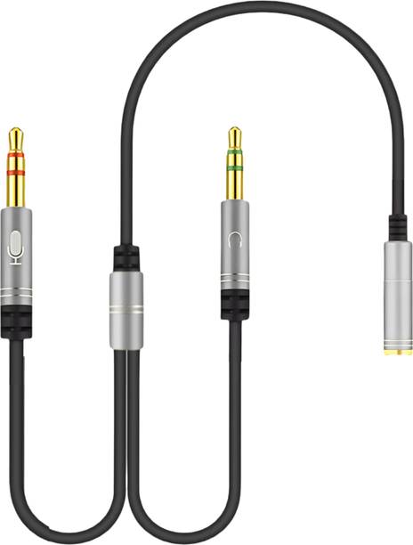 Octec 2-in-1 Cable 0.33 m 3.5mm Headset Splitter Adapter Cable – 1 Female to 2 Male