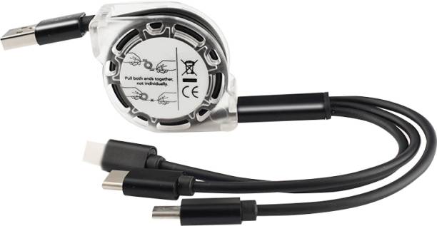 Bydye 3-in-1 Cable 1.2 m R65 3 in 1 Cable Latest Retractable Portable Convenient Wire For Many Devices