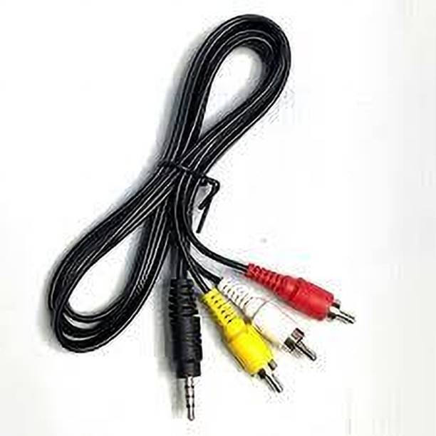 GreenDec 3-in-1 Cable 1.5 m 1 Male to 3 RCA Male Jack Plug Audio Cable