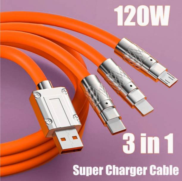 HOME N TECH 3-in-1 Cable 1 m 3-in-1 Cable 1 m DATA CABLE (Compatible with Android, IOS, Mobile, Android, IOS, Mobile, Tablet