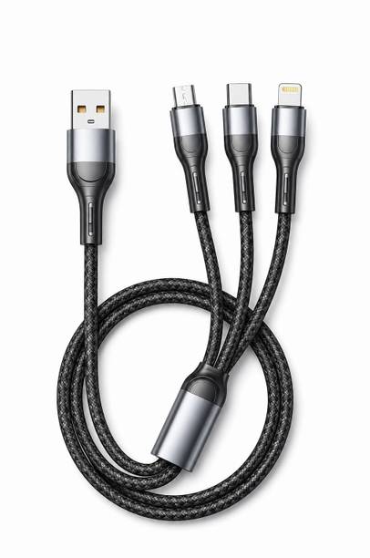 mPix 3-in-1 Cable 1.2 m ORIGINAL Nylon Braided 3 in 1 Multi Charging Cable Fast Charger USB Cord
