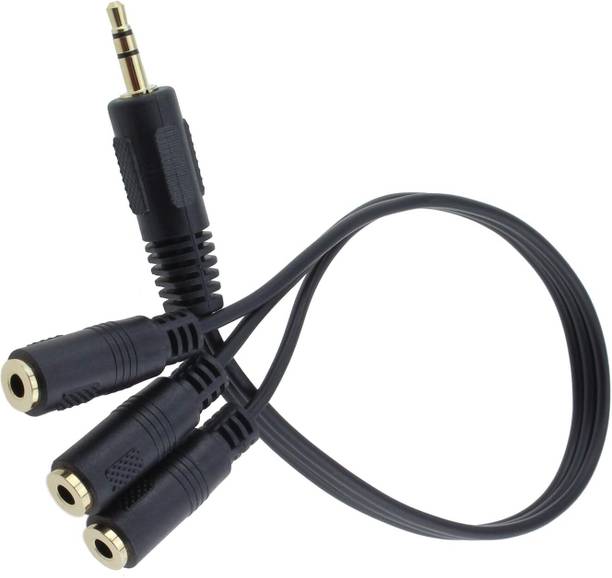 DEVBHOOMI 3-in-1 Cable 1 m DB- 3.5mm (1/8") TRRS Stereo Plug Male to 3 x 1/8" 3.5mm Stereo Jack Female