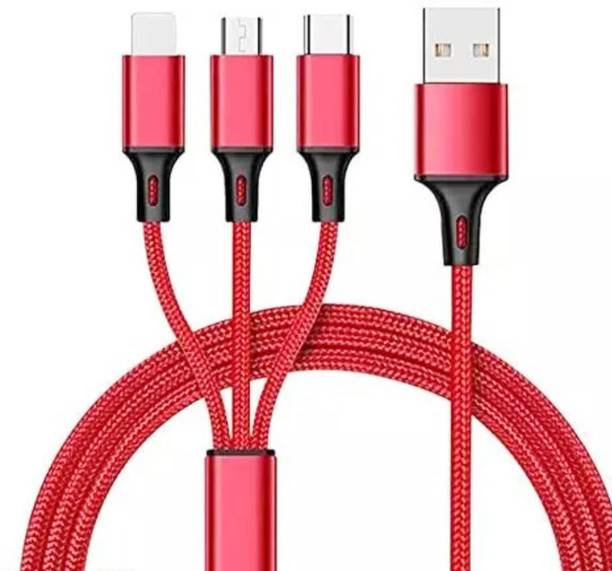 BASS BLING 3-in-1 Cable 0 A 1.5 m copper 3.0A Fast Charger Cord, Multiple Charging Cable 4Ft/1.2m 3-in-1 USB Charge Cord with Phone/Type C/Micro USB for All Android and iOS Smartphones