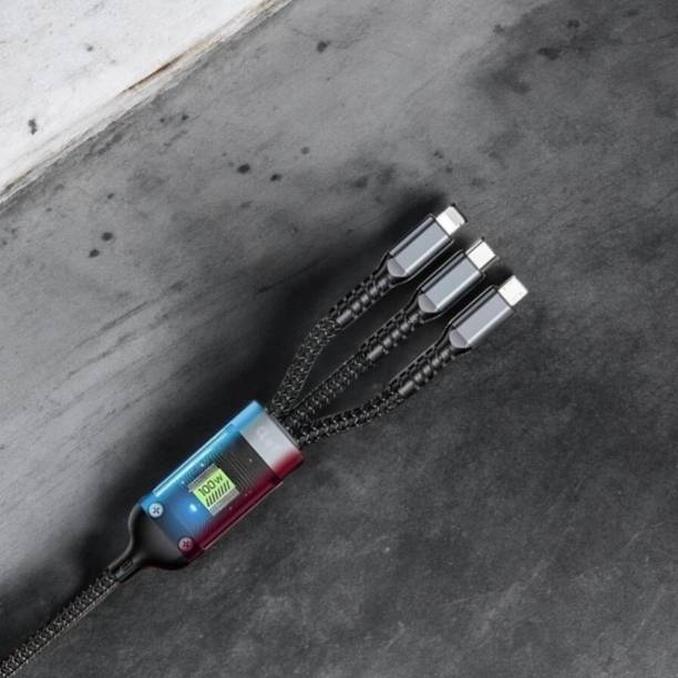 APHS 3-in-1 Cable 6 A 1 m Ultimate Charge Cable 100W, 3-in-1, Fast Sync, Type C Lightning Micro c1034