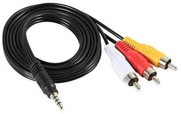 DEVBHOOMI 3-in-1 Cable 1.8 m DB- 3 RCA Male Cable 3rca to AUX Cable Cord for TV,Smartphones,MP3,Tablets,Speakers 1.8 M