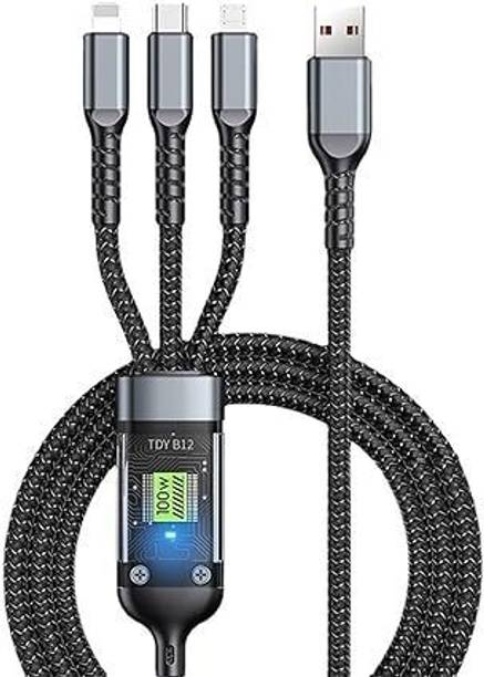 Mrs Simin 3-in-1 Cable 1.2 m Micro-USB A to Lightning