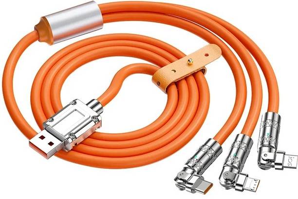 Life Like 3-in-1 Cable 1.2 m 180 Degree Rotation 120W 3 IN 1 Fast Charging Cable