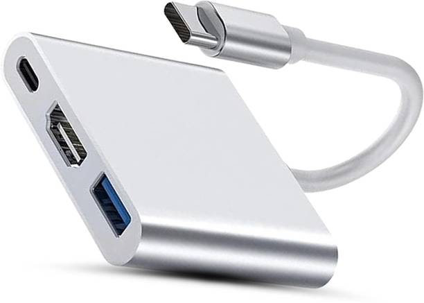 CIHROX 3-in-1 Cable 2 A 0.1 m Heavy Steel Newest type c 3in1 adapter to USB 3.0+hdtv+Type C Reader Usb Hub for Most Devices for ipad