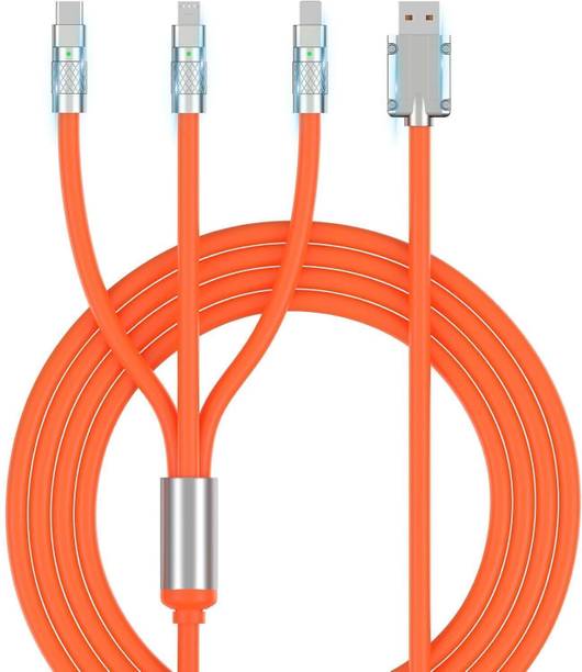 Smartnest 3-in-1 Cable 6 A 1.5 m 3in1 Charging Cable With Type C, Lightning & Compatible with All Mobile C99