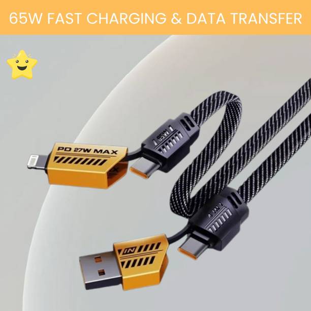 SACRO 4-in-1 Cable 1 m 4 IN 1 Charging Cable, Multi Functional Fast Charging Cable For All DeviceS407