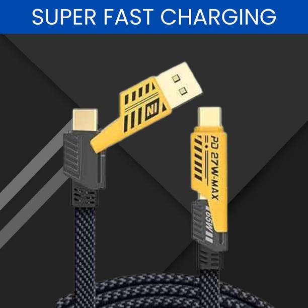 SACRO 4-in-1 Cable 1 m 4-in-1 Multi-Port Fast Charging, Data Sync Cable for Lightning, Type-C, USBY102