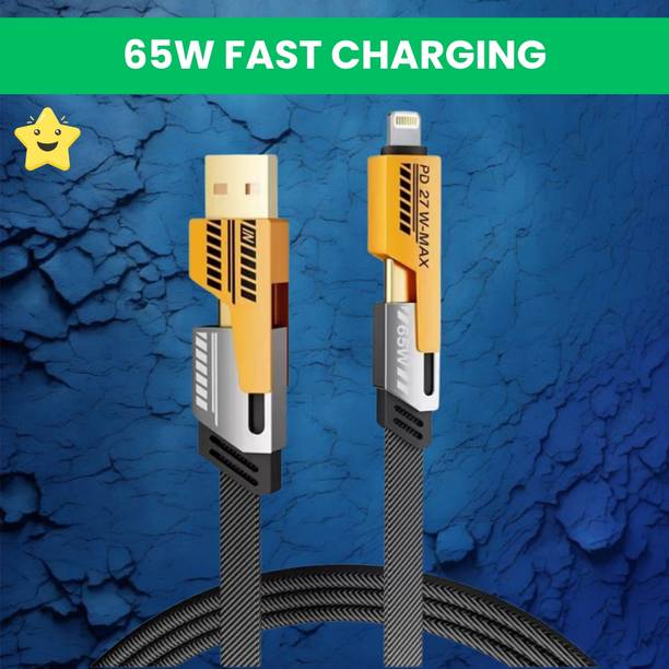 SACRO 4-in-1 Cable 1 m 4 IN 1 Charging Cable, Multi Functional Fast Charging Cable For All DeviceA331